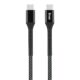 Snug Type-C To Type-C Nylon Braided Cable 60W – 1.2 Metre – Black/Silver